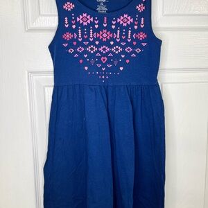 Girls Dress Bundle Size 7/8 George Watermelon Print & Blue Summer Dress